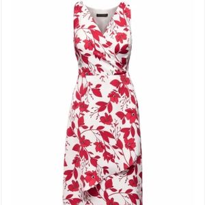 Floral Wrap-Effect Midi Dress By Banana Republic